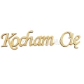 Wycinanka ze sklejki brzozowej: Kocham Cię.