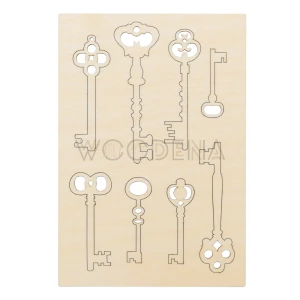 Wooden scraps set - keys for decoration