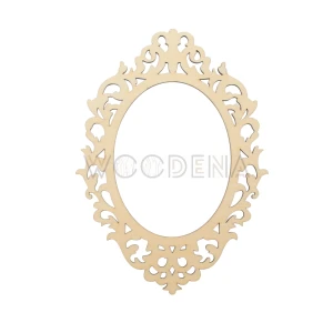 Wooden scraps set - oval frame