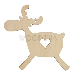 Wooden tag - reindeer