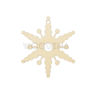 Plywood snowflake 1, Christmas tree decoration