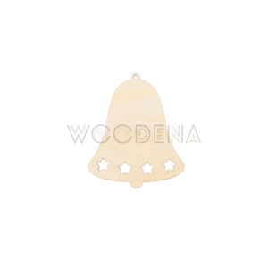 Wooden Christmas tree tag - bell