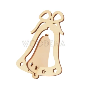 3D wooden bell for Christmas tree