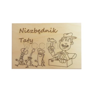Wooden sheet - "Niezbędnik Taty"