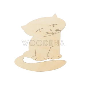Wooden coaster - cat