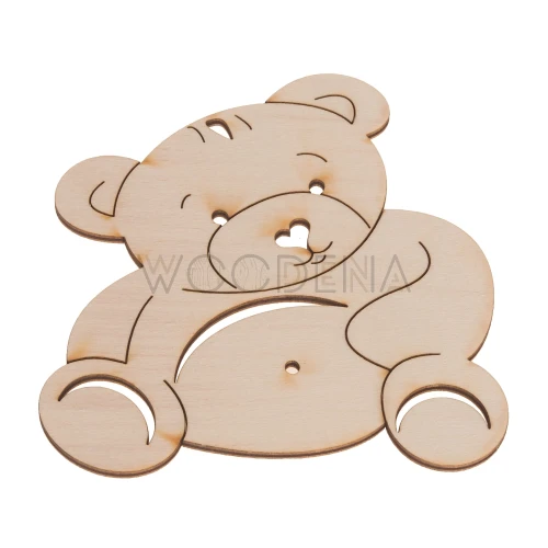 Wooden coaster - teddy bear