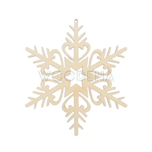 Plywood snowflake tag