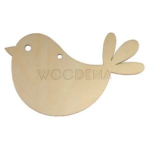 Drewniana zawieszka ptaszek do decoupage