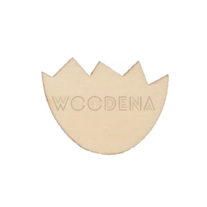 Small wooden cutout  - egg shell pattern (5 pcs).
