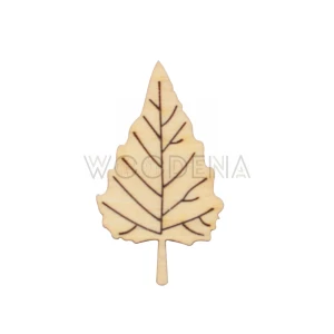 Wooden scrap - birch leaf