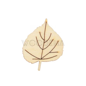 Wooden scrap - linden leaf