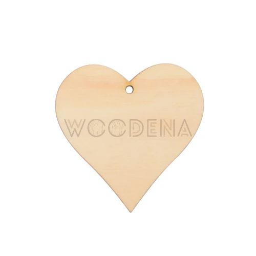 Wooden heart tag