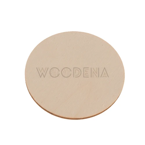 Round wooden coaster - thick