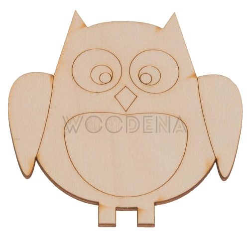 Wooden coaster - owl
