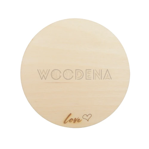 Plywood mug coaster - "Love"