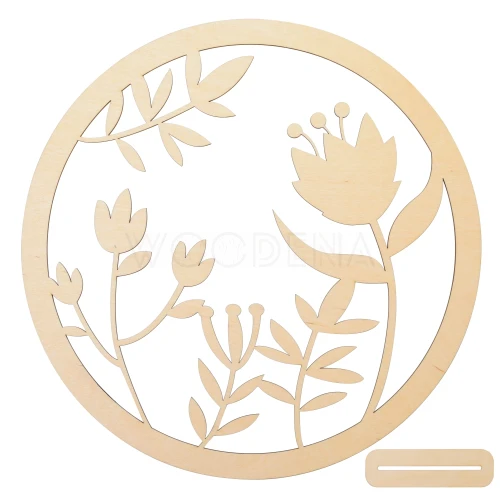 Wooden hoop with flowers 2