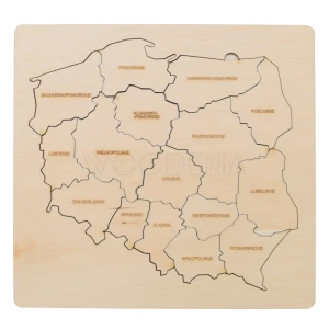 Drewniane puzzle - mapa Polski
