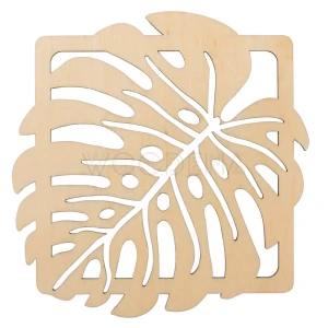 Podkładka pod kubek drewniana monstera
