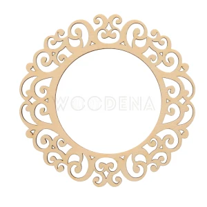 Decorative wooden oval frame