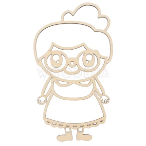 Wooden openwork figure of grandmother