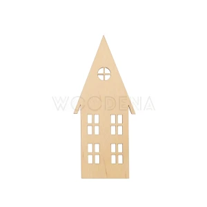 Scandinavian wooden house for Christmas arrangement