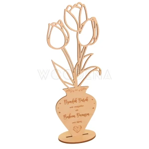 Personalized tulips with wishes for Grandparent's Day