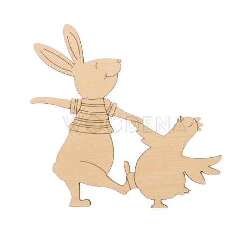 DIY decoration - rabbit with hen