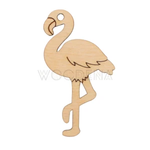 Wooden tag - flamingo