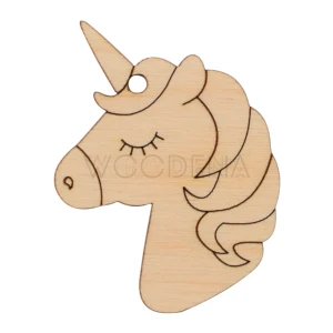 Wooden tag - unicorn
