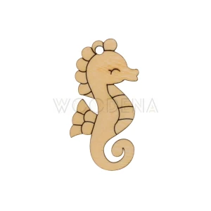 Wooden tag - seahorse