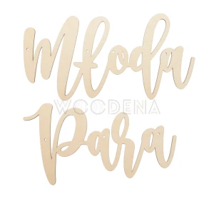 Girlanda drewniana napis Młoda Para