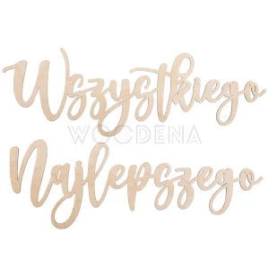 Girlanda drewniana napis Wszystkiego Najlepszego