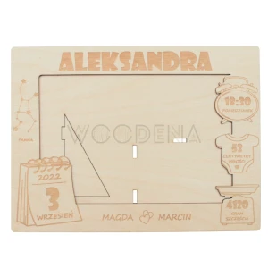 Wooden baby birth frame