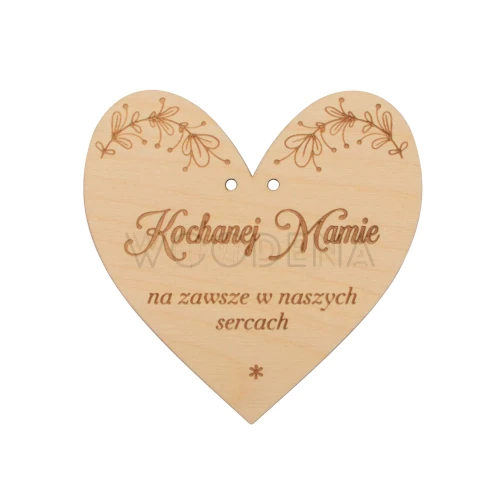 Drewniana zawieszka na znicz dla mamy