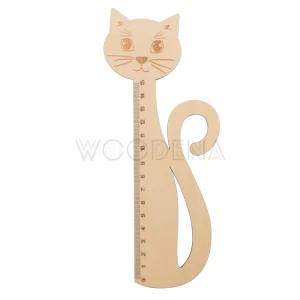 Wooden ruler - cat