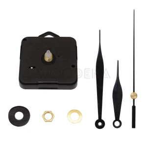 Mechanizm + wskazówki do zegara czarne liściowe