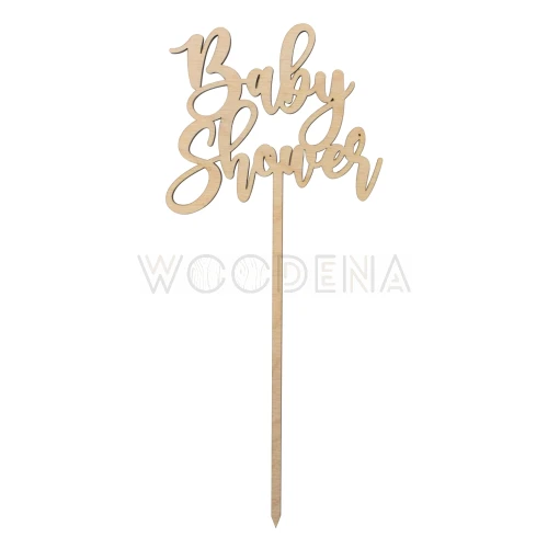 Topper na tort Baby Shower z drewna