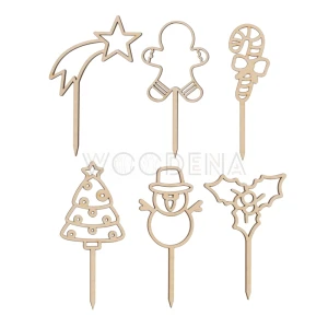 Wooden mini toppers for Christmas