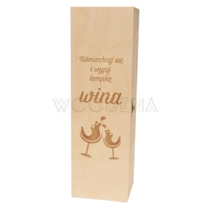 Drewniana skrzynka na wino - winny grawer do wyboru