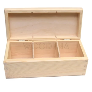 Small tea box with 3 compartments