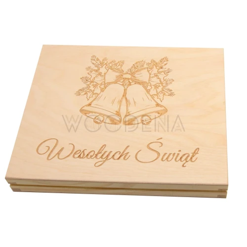 Natural box for Merci with engraving - gift