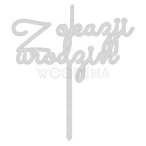 Topper "Z okazji urodzin" (Minimal)