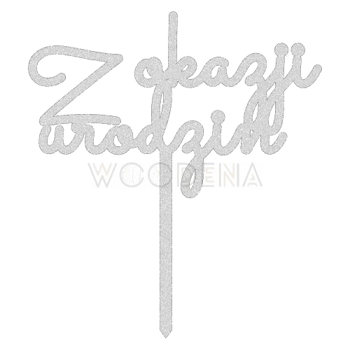 Topper "Z okazji urodzin" (Minimal)