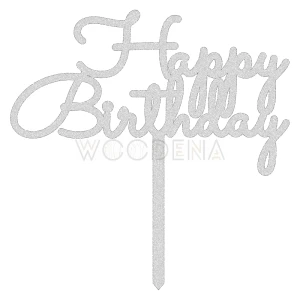 Topper "Happy Birthday" na tort (Minimal)