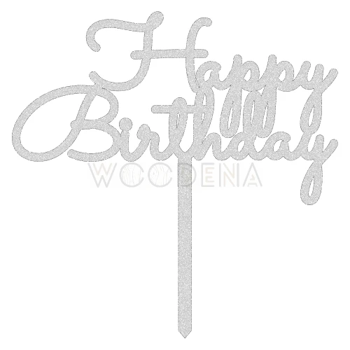 Topper "Happy Birthday" na tort (Minimal)