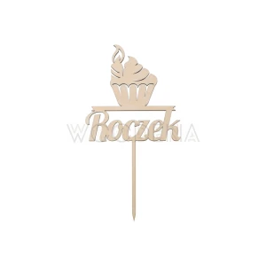 Topper na roczek "Roczek" z babeczką