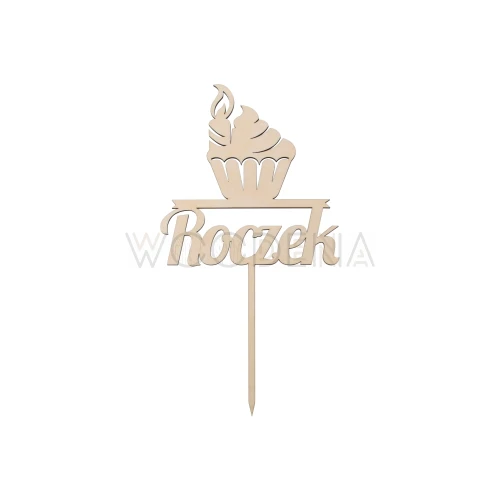 Topper na roczek "Roczek" z babeczką