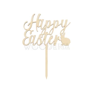 Topper na Wielkanoc "Happy Easter" z króliczkiem