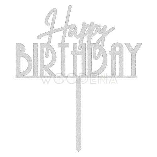 Topper "Happy BIRTHDAY" (Art Deco)