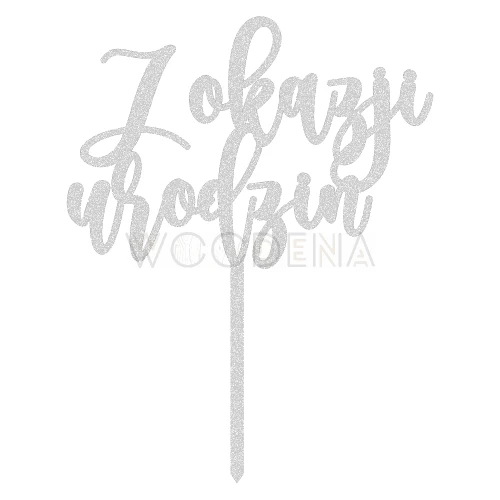 Topper "Z okazji urodzin" (Boho)